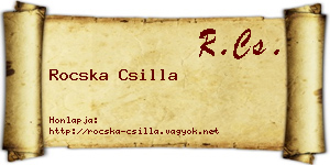 Rocska Csilla névjegykártya