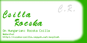 csilla rocska business card